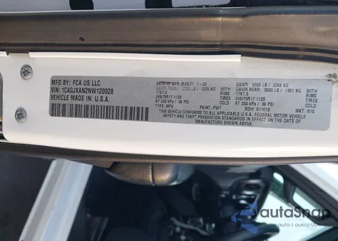 2022 Jeep Wrangler Sport 4X4 из США, поврежденный, VIN 1C4GJXAN2NW120028